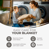 100% Cotton Thermal Blanket – Diamond Weave All-Season, Lightweight & Breathable