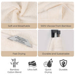 Ultra-Soft Rayon from Bamboo Cotton Blend Bath and Face Towel Set - Towel Set by Superior