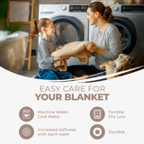 100% Cotton Thermal Blanket – Diamond Weave All-Season, Lightweight & Breathable