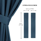 Classic Modern Solid Room Darkening Blackout Curtain Panels, Set of 2