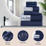 Lodi Cotton 3-Piece Bathroom Towel Set – Absorbent Mid-Weight Solids & Patterns