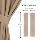 Classic Modern Solid Room Darkening Blackout Curtain Panels, Set of 2
