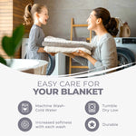 Basketweave Classic Farmhouse All-Season Cotton Blanket - Blanket by Superior Brand