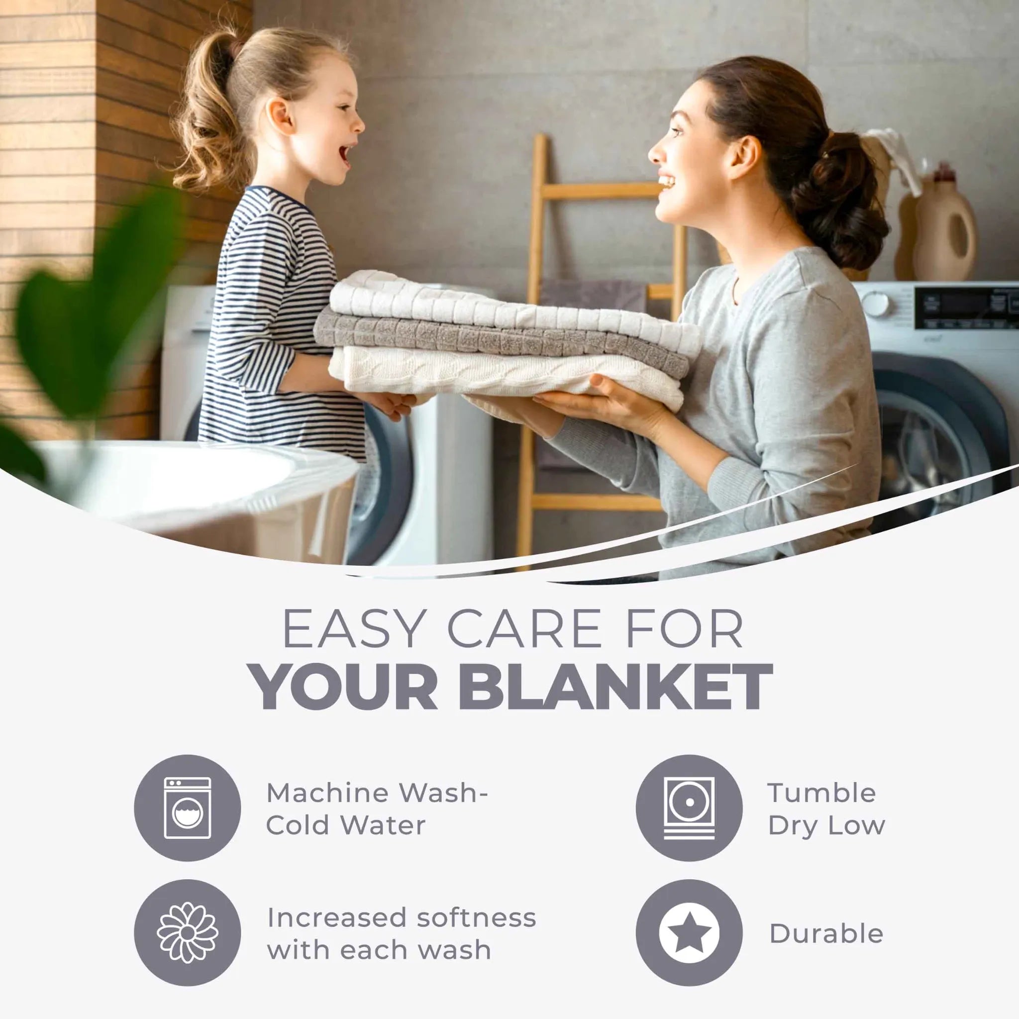 Basketweave Classic Farmhouse All-Season Cotton Blanket - Blanket by Superior Brand