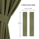 Classic Modern Solid Room Darkening Blackout Curtain Panels, Set of 2