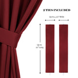 Classic Modern Solid Room Darkening Blackout Curtain Panels, Set of 2