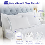 Chain Links Cotton Embroidered Deep Pocket Bed Sheet Set - Sheet Set by Superior