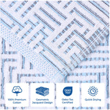 Jasper Cotton Geometric Jacquard Plush Bath Towel Set 2-Piece
