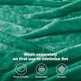 Superior Fleece Plush Medium Weight Fluffy Solid Decorative Blanket