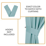 Classic Modern Solid Room Darkening Blackout Curtain Panels, Set of 2