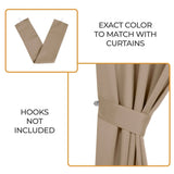 Classic Modern Solid Room Darkening Blackout Curtain Panels, Set of 2