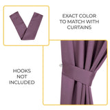 Classic Modern Solid Room Darkening Blackout Curtain Panels, Set of 2