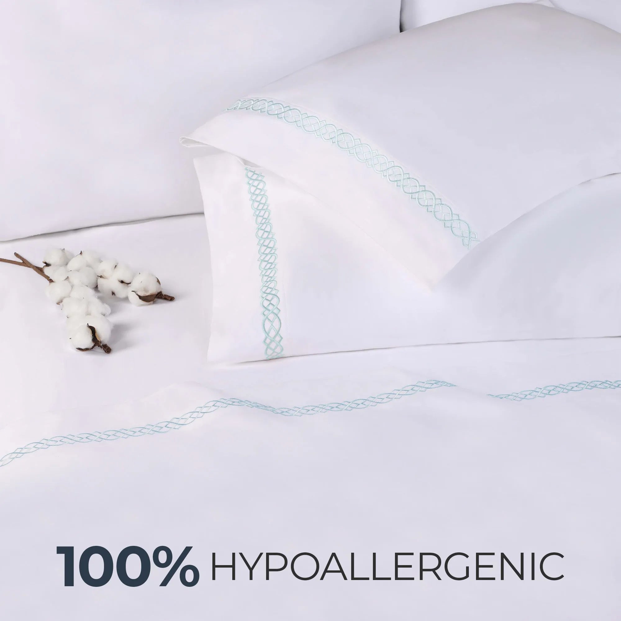 Egyptian Cotton 1000 Thread Count Embroidered Bed Sheet Set - Egyptian Cotton Sheet Set by Superior