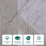 Lodi Cotton 3-Piece Bathroom Towel Set – Absorbent Mid-Weight Solids & Patterns