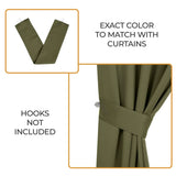 Classic Modern Solid Room Darkening Blackout Curtain Panels, Set of 2