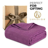 100% Cotton Thermal Blanket – Diamond Weave All-Season, Lightweight & Breathable