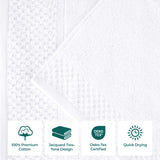 Lodi Cotton 3-Piece Bathroom Towel Set – Absorbent Mid-Weight Solids & Patterns