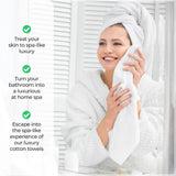 2 Piece Cotton Plush Bath Towel Set Giza