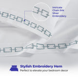 Chain Links Cotton Embroidered Deep Pocket Bed Sheet Set - Sheet Set by Superior