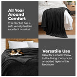Superior Fleece Plush Medium Weight Fluffy Solid Decorative Blanket