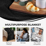 100% Cotton Thermal Blanket – Diamond Weave All-Season, Lightweight & Breathable