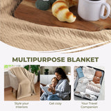100% Cotton Thermal Blanket – Diamond Weave All-Season, Lightweight & Breathable
