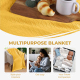 100% Cotton Thermal Blanket – Diamond Weave All-Season, Lightweight & Breathable