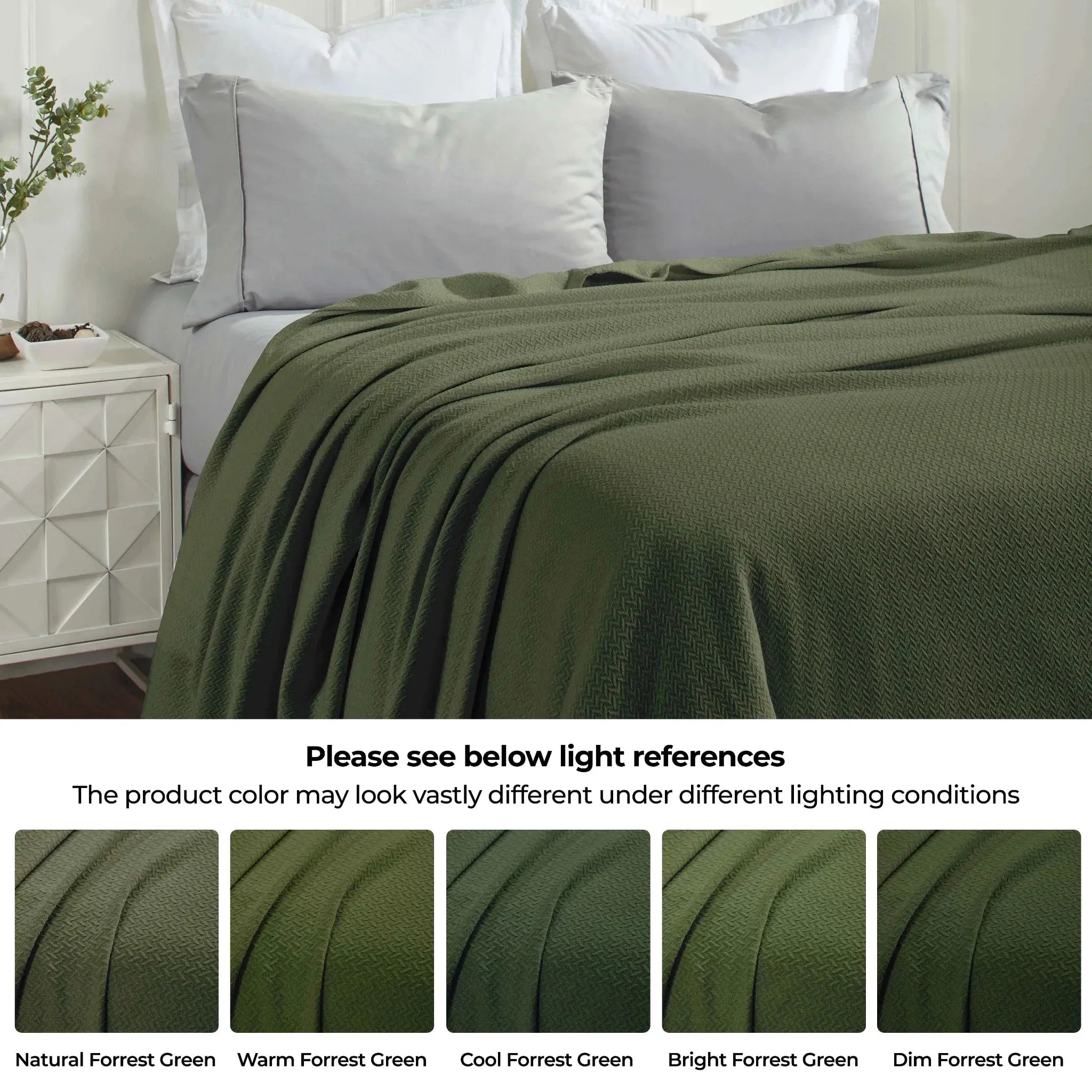 Nobel Cotton Textured Jacquard Chevron Lightweight Woven Blanket - Blanket by Superior