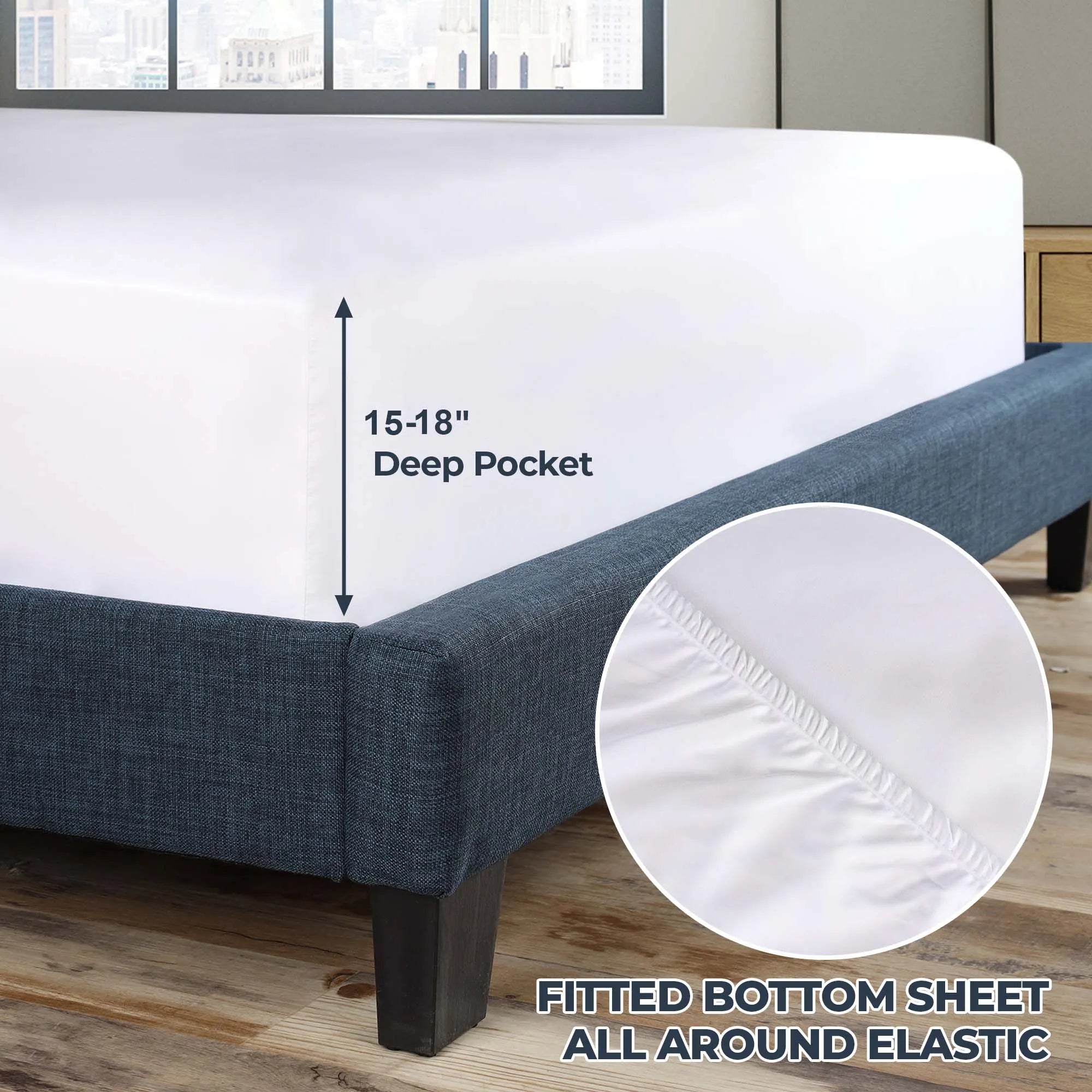Egyptian Cotton 1000 Thread Count Embroidered Bed Sheet Set - Egyptian Cotton Sheet Set by Superior