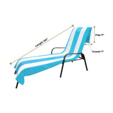 Cabana Striped Cotton Standard Size Chaise Lounge Chair Cover Set - Lounge Chair Cover by Superior Brand