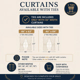 Blackout Window Curtains Leaves Pattern Room Darkening Set of 2