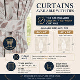 Blackout Window Curtains Leaves Pattern Room Darkening Set of 2