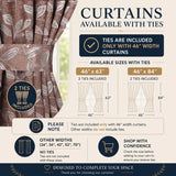 Blackout Window Curtains Leaves Pattern Room Darkening Set of 2