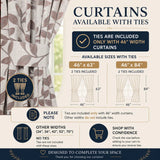 Blackout Window Curtains Leaves Pattern Room Darkening Set of 2