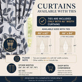 Blackout Window Curtains Leaves Pattern Room Darkening Set of 2