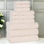 Mile Smart Twist Viscose Cotton Blend Solid 9 Piece Towel Set - Towel Set by Superior Brand