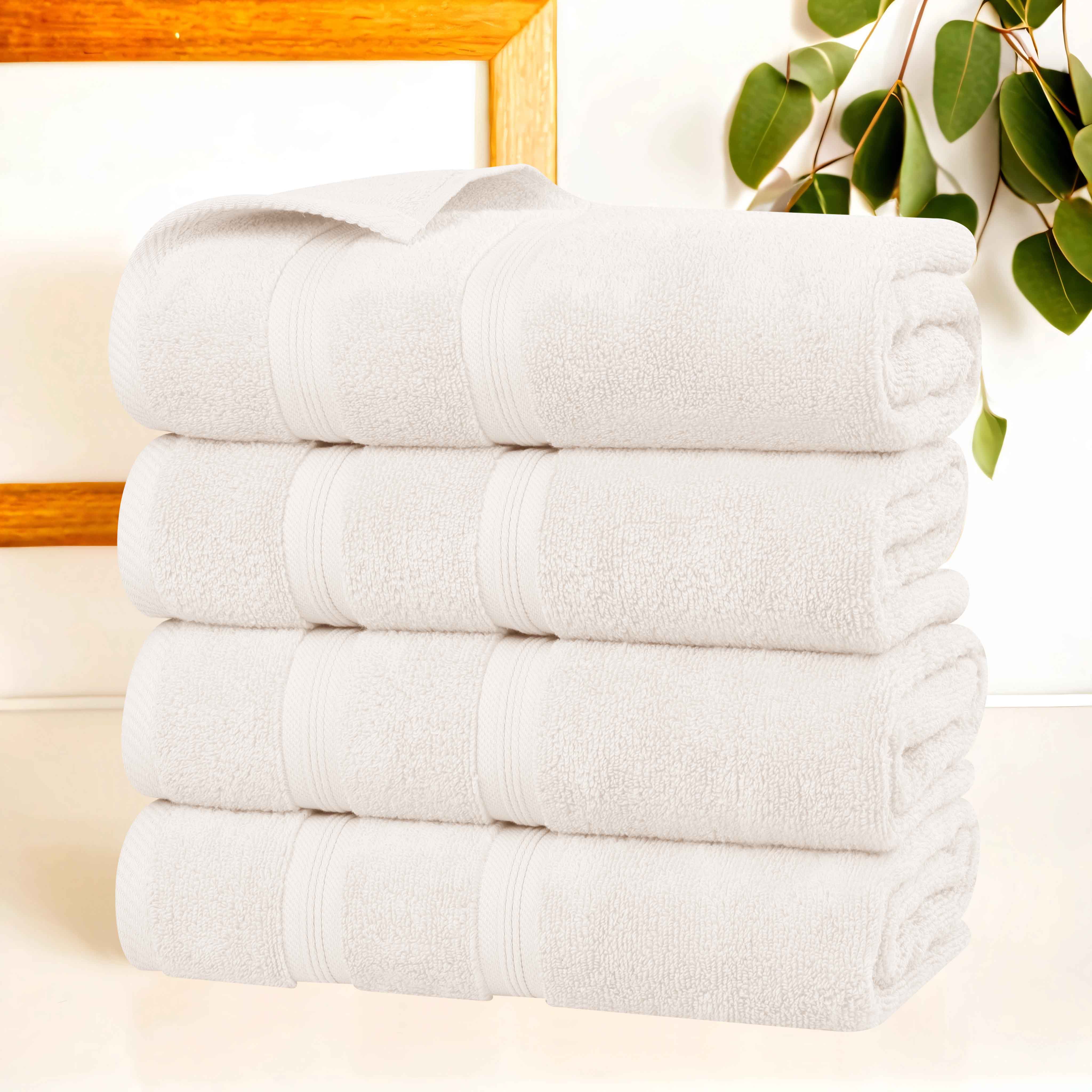 Zero Twist Cotton Medium Weight Bath Towel Set of 4 - Bath Towel by Superior Brand