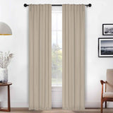 Solid Room Darkening Blackout Curtain Panels, Back Tabs, Set of 2 - Blackout Curtains by Superior