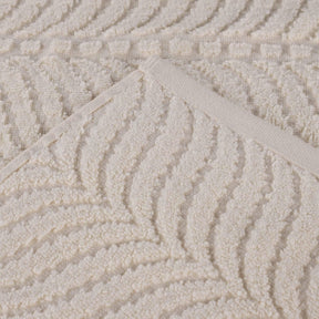 Chevron Zero Twist Cotton Solid and Jacquard 8 Piece Towel Set