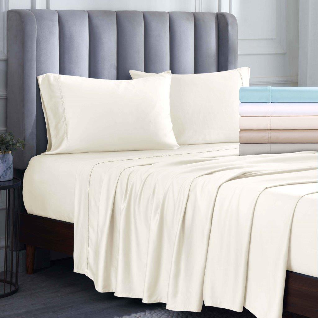 Modal From Beechwood 400 Thread Count Cooling Solid Duvet Cover Set