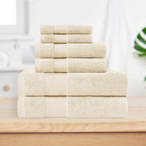 Turkish Cotton Highly Absorbent Solid 6 Piece Towel Set - Towel Set by Superior Brand