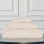 Mile Smart Twist Viscose Cotton Blend Solid 3 Piece Towel Set - Towel Set by Superior Brand