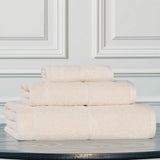 Mile Smart Twist Viscose Cotton Blend Solid 3 Piece Towel Set - Towel Set by Superior Brand