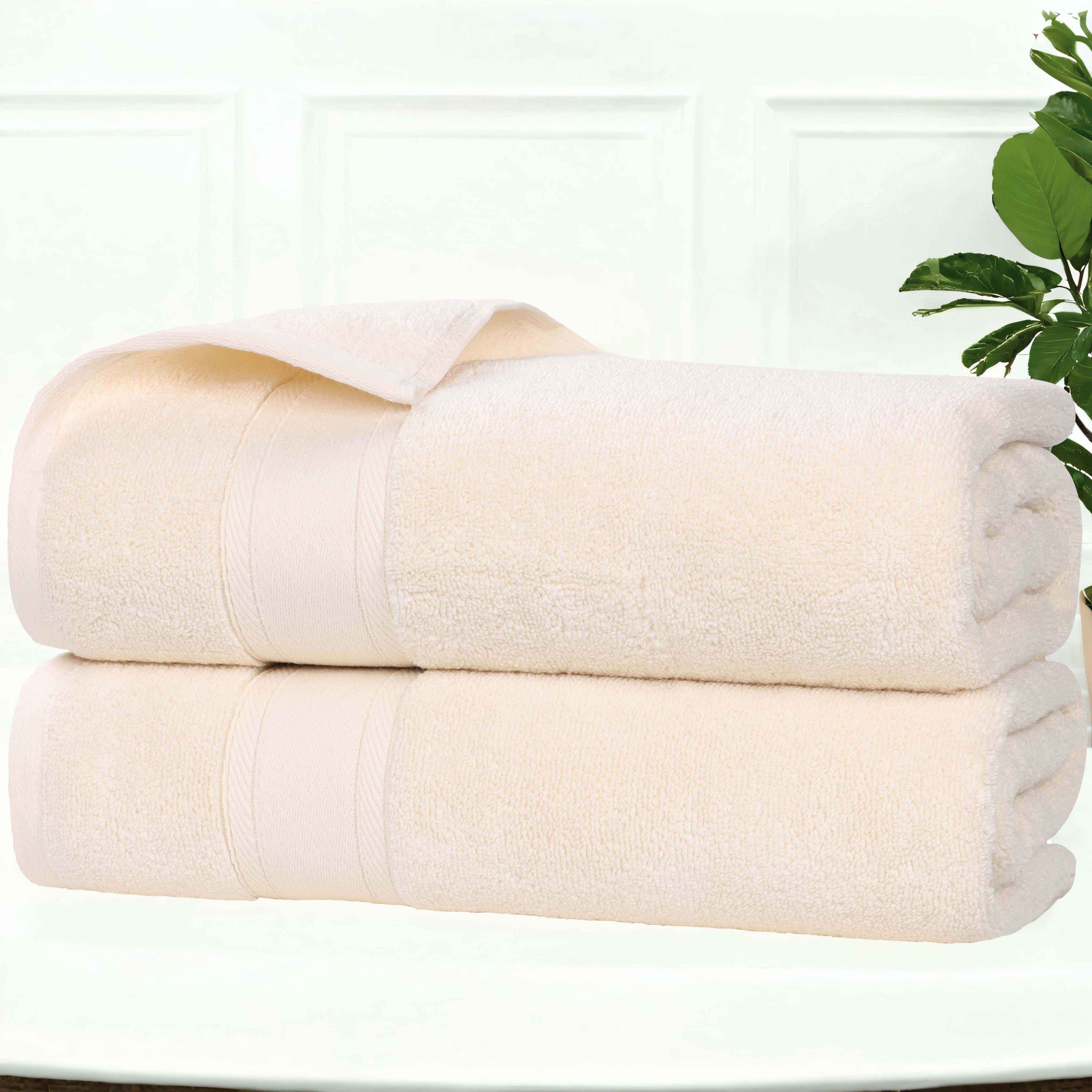 Zero Twist Cotton Medium Weight Soft Bath Towel Set of 2 - Bath Towel by Superior Brand