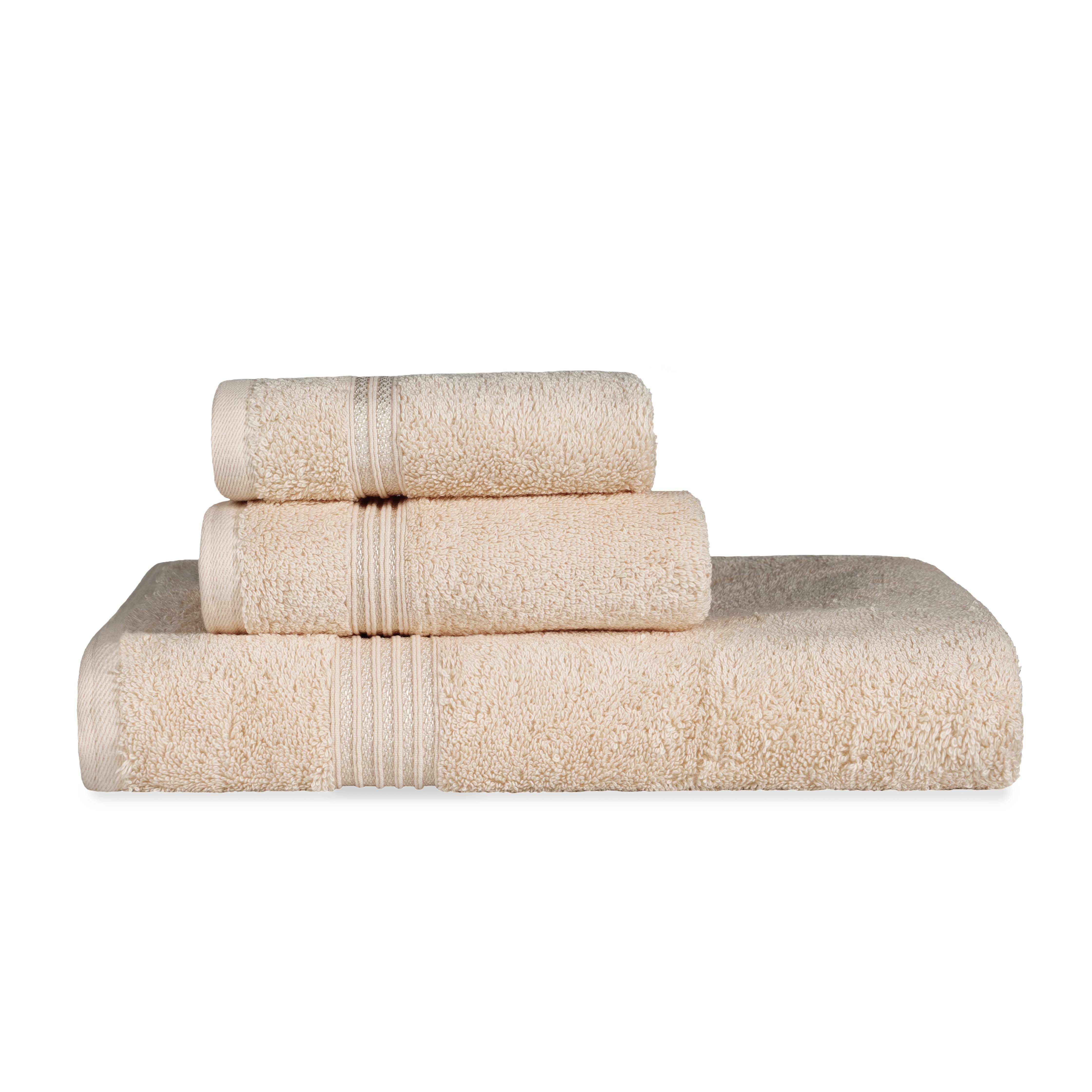 Heritage Egyptian Cotton Plush 3 Piece Absorbent Luxury Towel Set - Towel Set by Superior