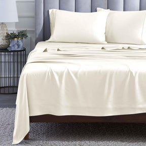 Modal From Beechwood 400 Thread Count Cooling Solid Bed Sheet Set - Ivory