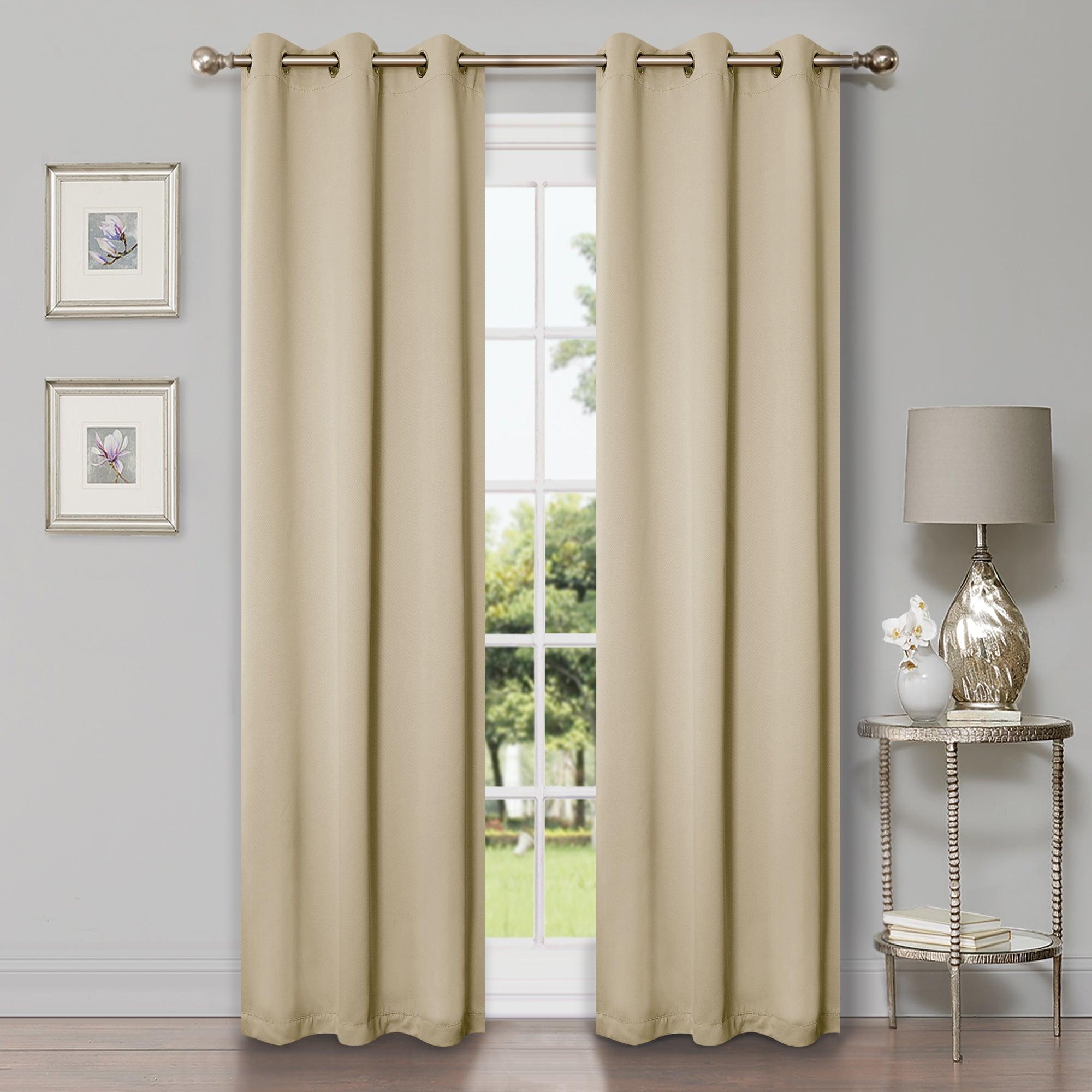 Solid Machine Washable Room Darkening Blackout Curtains, Set of 2 - Blackout Curtains by Superior Brand