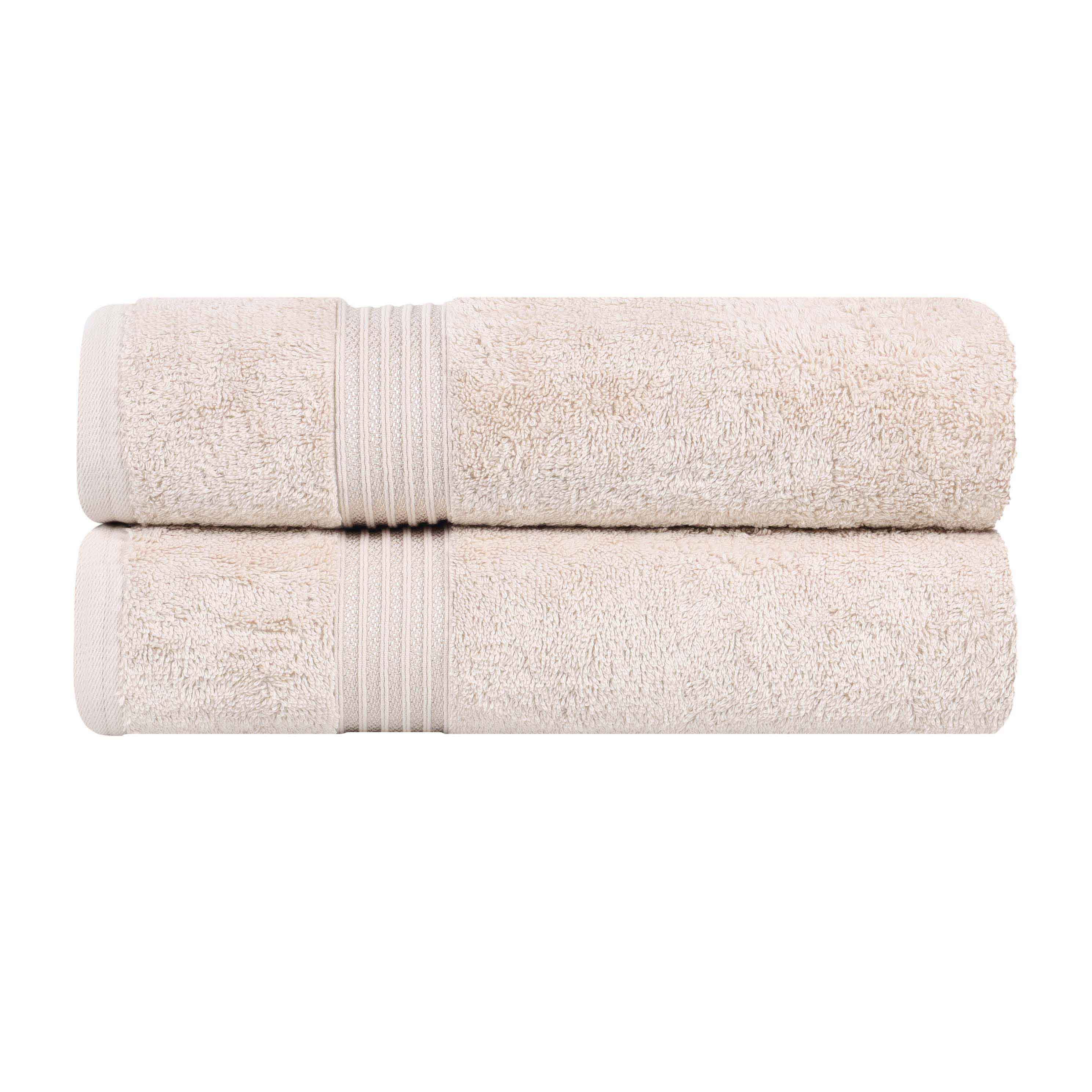 Heritage Egyptian Cotton Plush Absorbent Luxury Bath Towel Set of 2 - Bath Towel by Superior