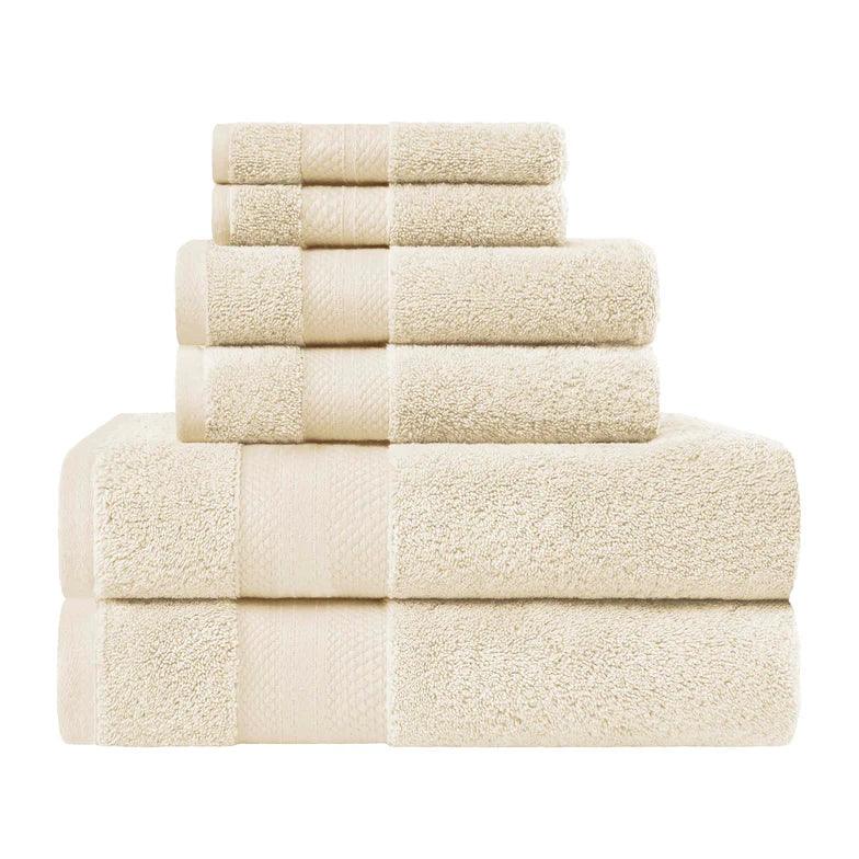 Turkish Cotton Highly Absorbent Solid 6 Piece Towel Set - Towel Set by Superior Brand