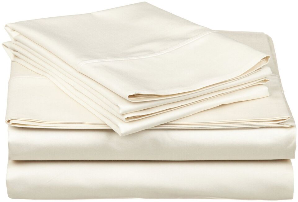 Organic Cotton 250 Thread Count Solid Waterbed Sheet Set